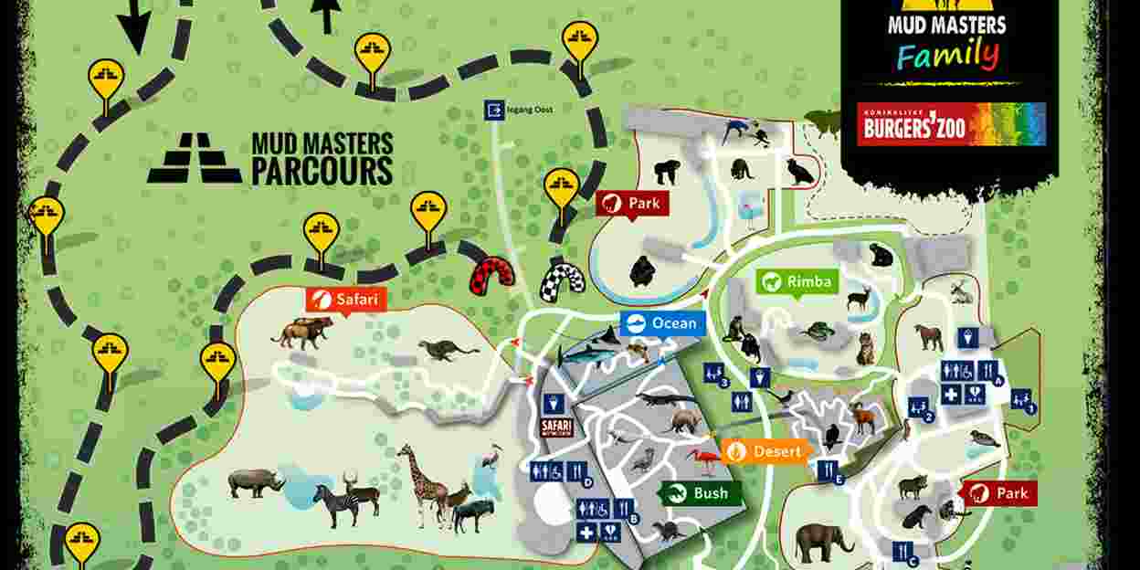 Nederlands eerste Mud Masters 'obstacle run' in een dierenpark op zondag 25 juni !